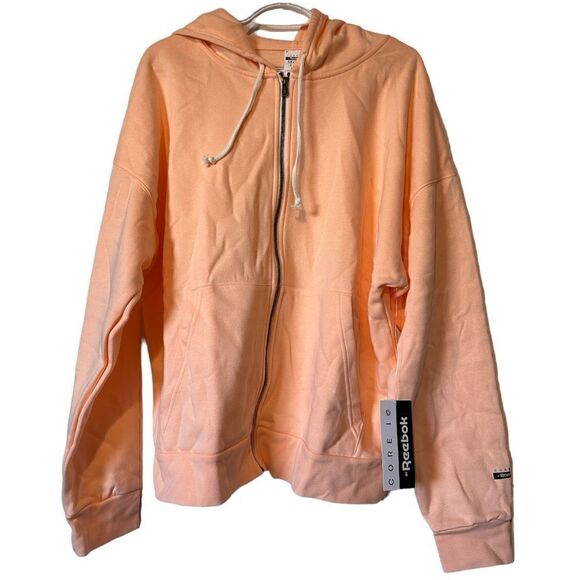 Reebok Hooded Zip Up Tracksuit Aura Orange Women 1X - Picture 15 of 15